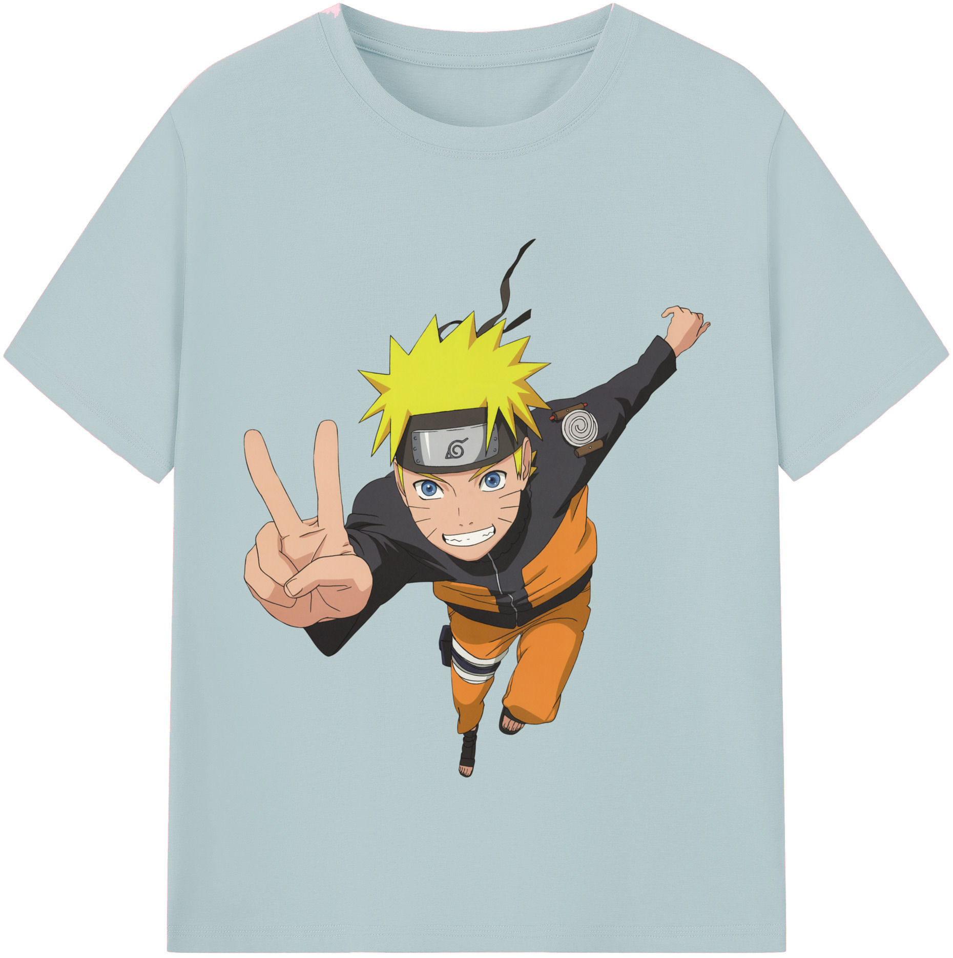 （画像用） NARUTO -ナルト- うずまき ナルト Uzumaki Naruto 綿100％半袖Tシャツ（フロントプリント）